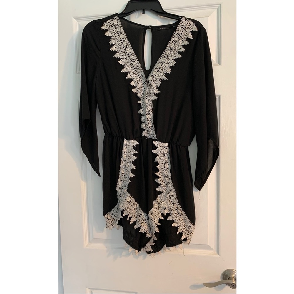 Black Lace Romper